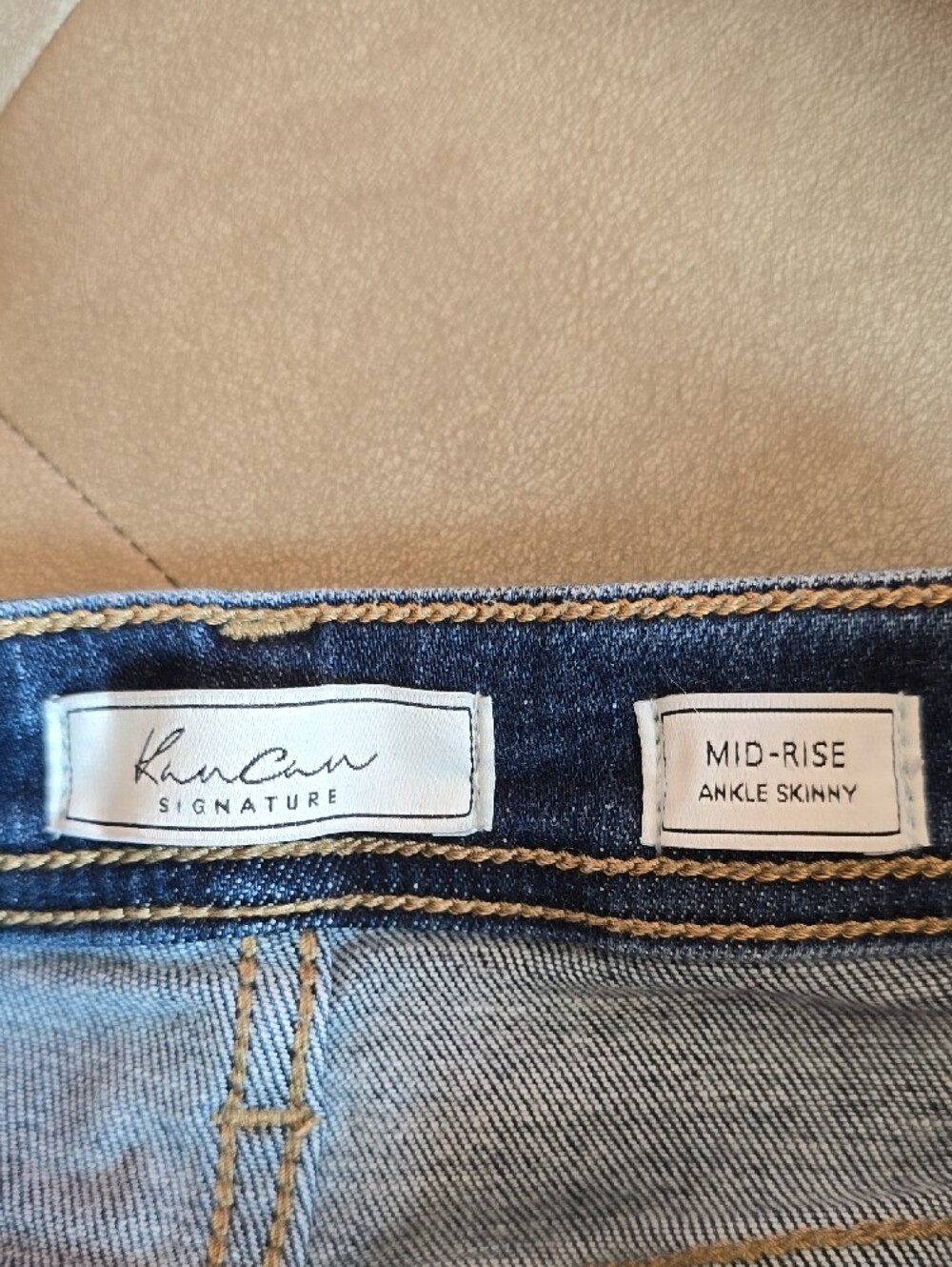KanCan Ripped Dark Blue Skinny Jeans - Picture 2 of 7